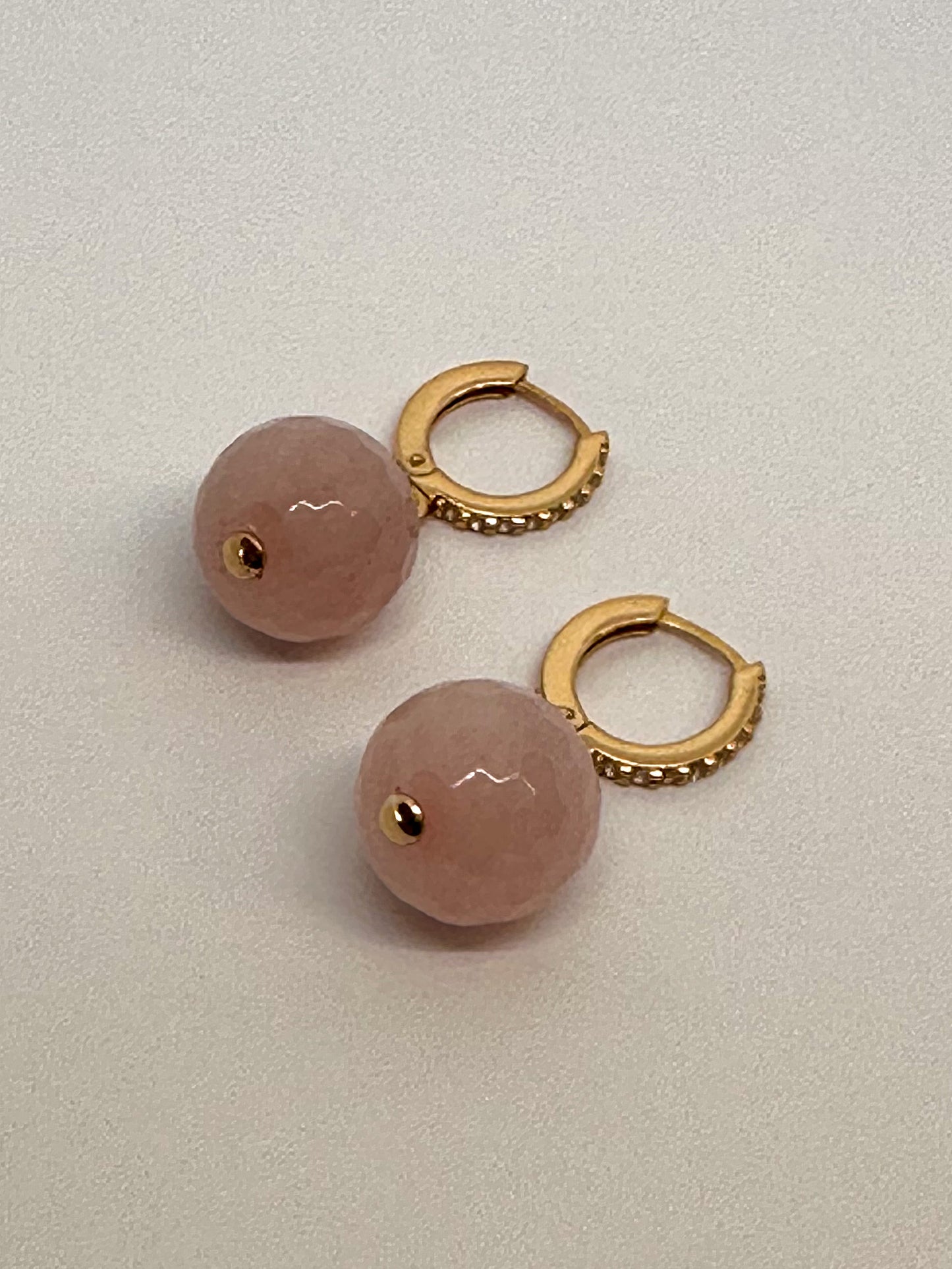 Georgia Rose Quartz Drop Earrings